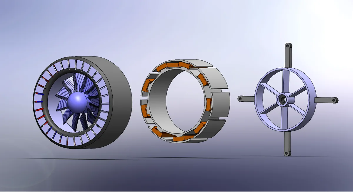 Pervaneye entegre BLDC motor prototipi